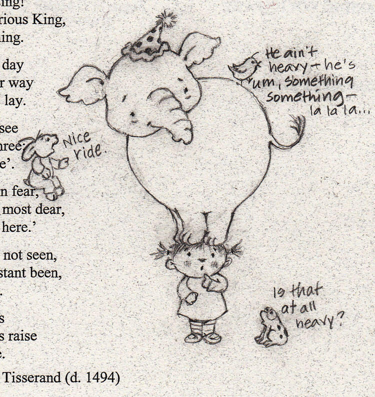 Girl with Elephant on Her Head